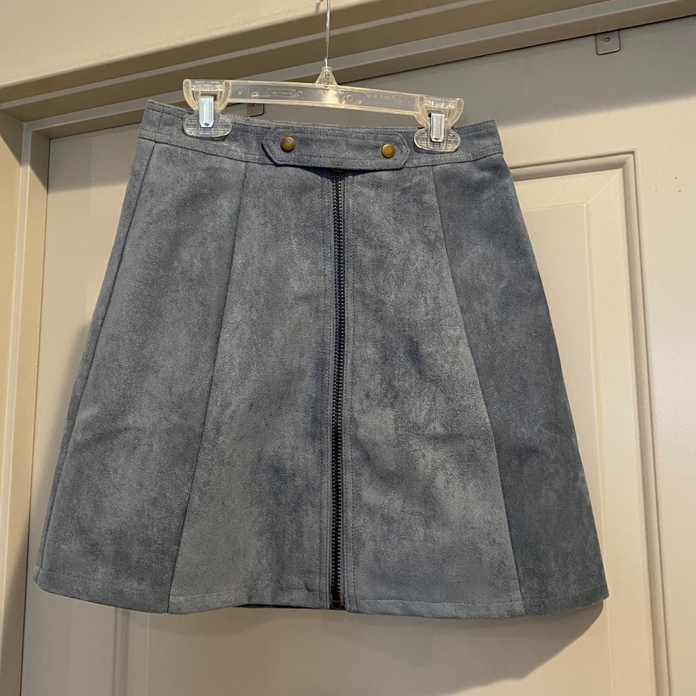 Blue Suede Skirt